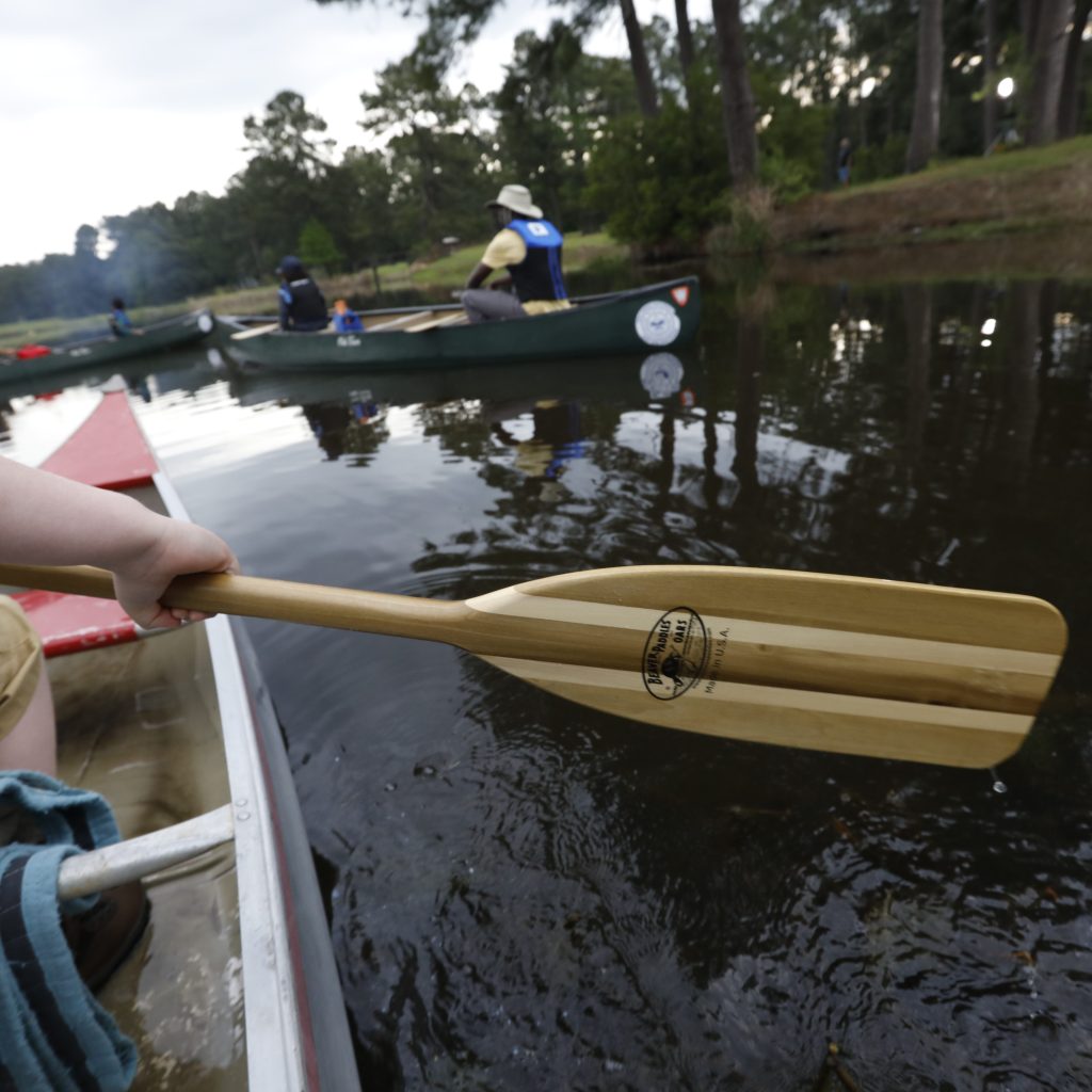 Canoeing on the lake