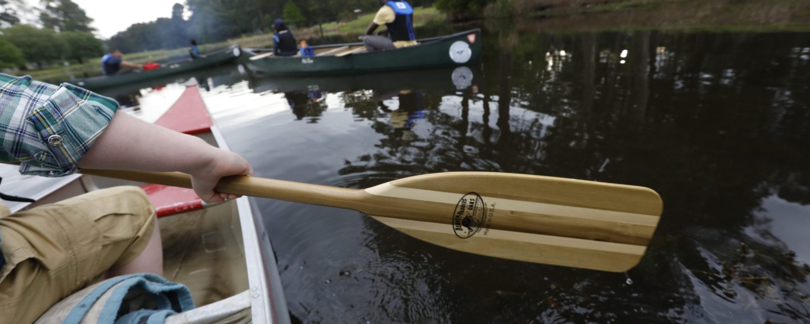 Canoeing on the lake